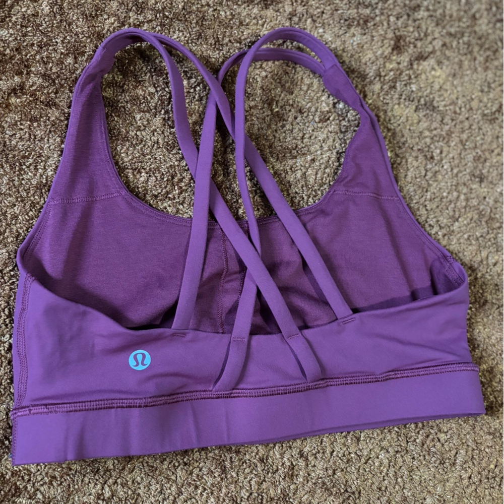 lululemon athletica mauve Strappy Back Sports Bra